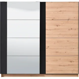 INOSIGN Schwebetürenschrank Sardinia 179 x 210 x 62,5 cm Braun/Schwarz