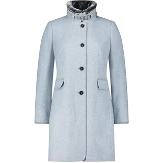 Gil Bret Damen Wollmantel mit Stehkragen 46, Light Turquiose Melange