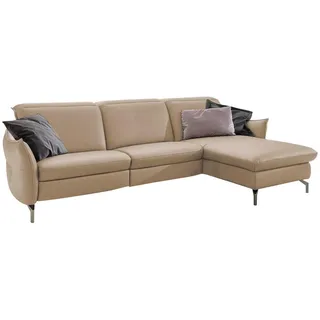 Livetastic Ecksofa , Sandfarben , Metall , Ottomane rechts, L-Form , 233x179 cm , Hocker erhältlich, motorische Relaxfunktion, Armteil links, Armteil rechts , Wohnzimmer, Sofas & Couches, Wohnlandschaften, Ecksofas