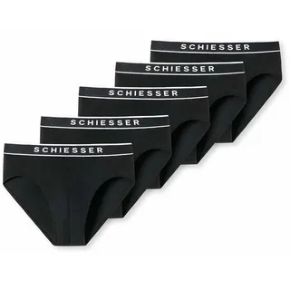SCHIESSER Slip 5er Pack Schwarz / Weiß L