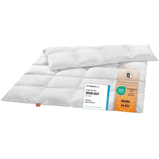 sleepling extra leichte Sommer Daunendecke 155x220cm, 90% Daunen 10% Federn | Sommerdaunendecke, Sommerdecke, Sommerbettdecke, Bettdecke 155 x 220 cm, Decke, Made in EU, OEKO-TEX, Downpass, Nomite