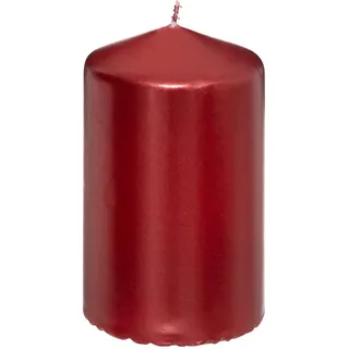 Atmosphera Createur d ́interieur Stumpenkerze glänzend 12 cm , Rot , Paraffin , 7x12x7 cm , Dekoration, Kerzen & Kerzenhalter
