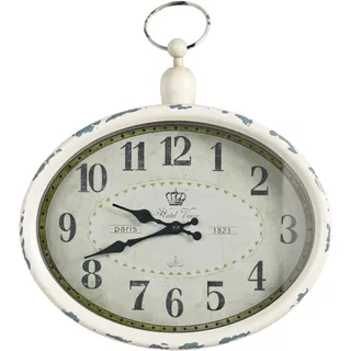 Wanduhr HEINE HOME, beige (creme), Wanduhren, B/H/T: 30,5cm x 36cm x 6cm, Wanduhr, B:30,5cm H:36cm T:6cm