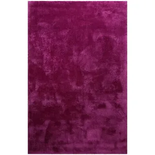 Homie Living Teppich »Pisa« rund 25 mm Höhe Hochflor, Microfaser, uni, weich, Shaggy, Wohnzimmer, Schlafzimmer, lila