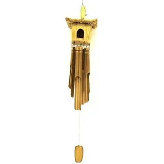 Ca. 80cm Windspiel Vogelhaus Vogel Haus Bambus Klangspiel Guter beruhigender Klang