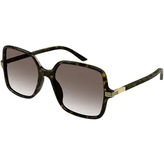 GUCCI Womens GG1449S Sunglasses, Havana-Havana-Brown, 55