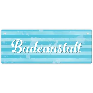 Badeanstalt Metallschild L in 10,5x28cm im maritimen Stil