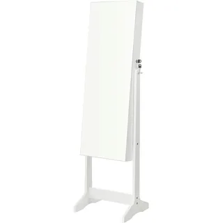 None Schmuckschrank, Weiß, Glas, Holzwerkstoff, 41.2x152x36.5 cm, Ordnen & Aufbewahren, Schmuckaufbewahrung