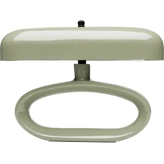 Kare Design Tischlampe Suki Salbei, 26cm Höhe, Grün, Oval, Edelstahl, Metall, Moderne Tischleuchte, Schlafzimmer, Wohnzimmer, Büro, Office, keine Leuchtmittel inklusive, 26x11x37 cm (HxBxT)