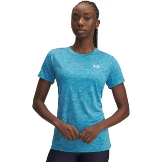 Under Armour Damen Tech SSC- Twist T-Shirt, Ether Blue/White, M EU