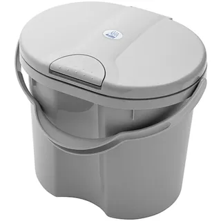Rotho Babydesign TOP Windeleimer - recycelt - Windeleimer - geruchsdicht - ohne Nachfüllkasetten - Wickeleimer - grau