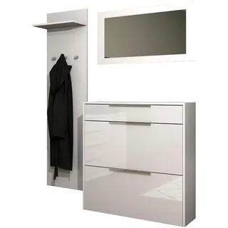 borchardt Möbel Garderoben-Set Oliva 3 Stk. tlg. Schwarz