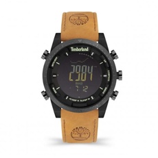 Timberland Herren Digital Quarz Uhr mit Leder Armband TDWGD2104703