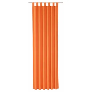 Weckbrodt Vorhang "Vito" Schlaufen 1 Stk. tlg. Microvelour, blickdicht, Unifarben, Gardine, Store, orange