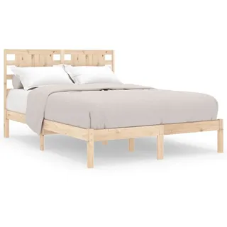 vidaXL Massivholzbett 120x190 cm - Braun