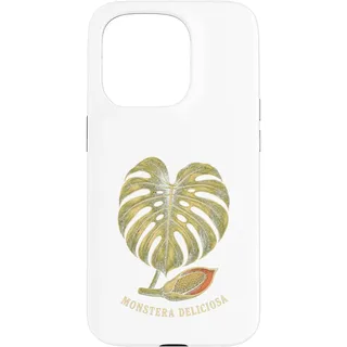 Hülle für iPhone 15 Pro Monstera Deliciosa I Tropische Zimmerpflanze Topf Zucht
