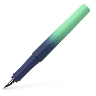 Faber-Castell 241018 - Füller Poly Pen, Federbreite M, Füllfederhalter buzzing blue