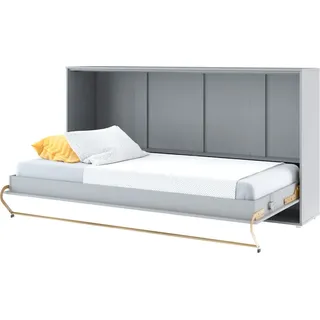 Wandbett Schrankbett CONCEPT PRO CP-06 Horizontal 90x200 GRAU MATT Wandklappbett, Schrankklappbett, Schrank mit integriertem Klappbett, Funktionsbett - Grau
