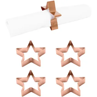 Echtwerk Serviettenring , Kupferfarben , Metall , Stern , Geschirr, Tischkultur & Serviergeschirr, Servietten