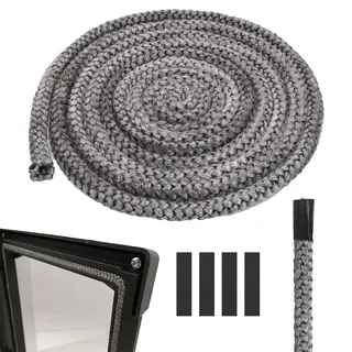 1 Stück Ofen Dichtschnur Dichtschnur Kamintür Ofendichtband Ofenrohr Dichtung Dichtungsband für Kaminofen Ofendichtung Feuerfest für Kamin 6mmX3m Dichtungsband für Kaminofen für Kamin