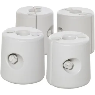 Outsunny Standfuß 4 Stück Ø24 x H25 cm Weiß