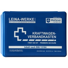 Leina-Werke 10001 KFZ-Verbandkasten Standard, Blau/Weiß