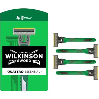 Wilkinson Sword Quattro Sensitive Herren-Einwegrasierer für empfindliche Haut, großartige Ergänzung für Kulturbeutel zur Herrenpflege, Rasierer für empfindliche Haut, 4 Stück