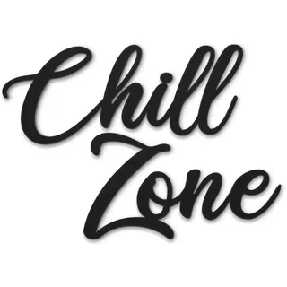 Beautiwall Chill Zone Moderne Metall Schwarz - Beschichtete Wandschmuck Metallbilder - Wohnzimmer Badezimmer Schlafzimmer Wand Deko Metalldekoration (Schwarz, 71 x 50 cm / 27.9" x 19.5")