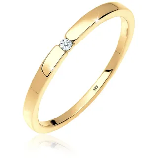 Elli DIAMONDS Verlobungsring ELLI DIAMONDS "Ring Ehering Solitär Diamant Weiß (0.015 ct) 585 Gelbgold" Gr. 52, weiß, Fingerringe, Damen, 52, Gelbgold 585, Verlobungsring