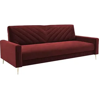GLAMI Schlafsofa Glamour Style Schlaffunktion (BORDO - Kronos 20) - Rot