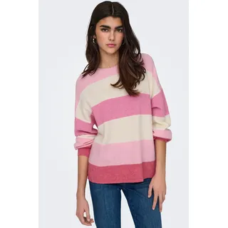 Only Onlatia L/S Stripe Pullover Knt Noos Pink 34