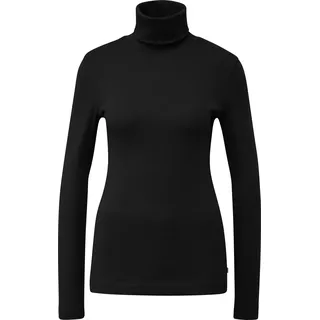 QS Langarmshirt Rollkragen Schwarz S