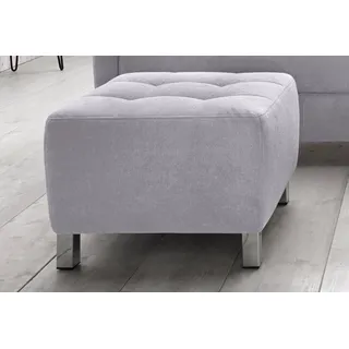 sit&more Hocker Pablo Kunstleder 58 x 43 x 58 cm Silber