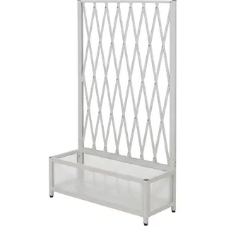 MCW Alu-Rankgitter G21 Scherengitter Stahl 152x90x35cm Weiß