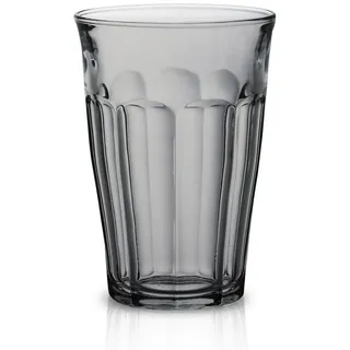 Duralex Set 4 Gläser gehärtetes Glas 36cl stapelbar, robuste Küchengläser für Wasser Saft Limonade, täglicher Gebrauch, bunte Farben, spülmaschinenfest, Picardie-Kollektion