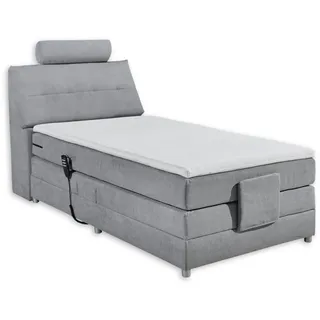 ed exciting design Boxspringbett »Palermo« elektrisch 120x200cm Hellgrau