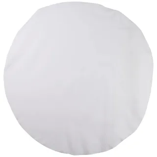 LA Linen Popeline, runde Tischdecke, Polyester, weiß, 130 cm