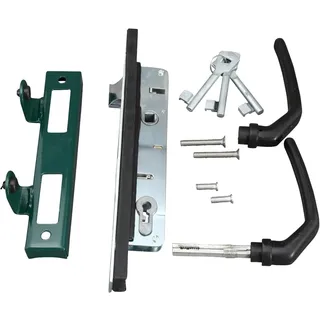 REWWER-TEC Drückergarnitur + Schloß für Uni-Gartentore