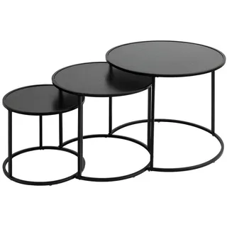 Atmosphera Créateur d'intérieur Atmosphera Createur d ́interieur Beistelltische Noan 3er-Set , Metall , 54x45x54 cm , Wohnzimmer, Wohnzimmertische, Beistelltische