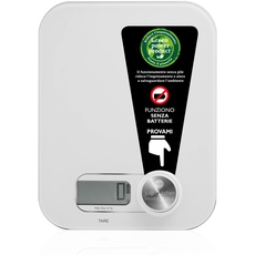 Macom Just Kitchen 868 SMART Scale Elektronische Waage für Lebensmittel ohne Batterien, Weiß