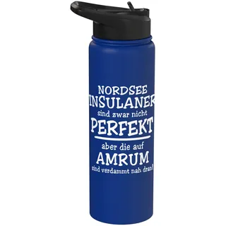Amrum Nordseeküste Urlaub Inselurlaub Souvenir Amrum Stainless Steel Insulated Water Bottle