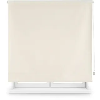 Blindecor Verdunkelungsrollo nach Maß | Beige | 110 x 175 cm (Breite x Höhe) Stoffgröße 107 x 170 cm | Verdunkelungsrollo für Fenster