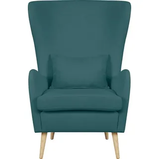 Home Affaire Ohrensessel Sallito Samtcord 76 x 109 x 85 cm Blau