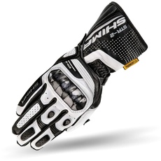 Bild von STR-2 Motorradhandschuhe Herren - Touchscreen, Sommer, Sport Leder Handschuhe mit Carbon Knöchelprotektor, Handflächen- und Fingerschieber, Verstärkte Handfläche (Weiß, L)