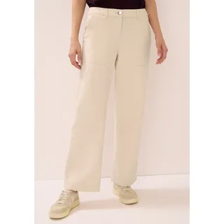 Cecil Wide Leg Cordhose Beige 34