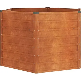 vidaXL Hochbeet Rostig 129x129x77 cm Cortenstahl - Braun