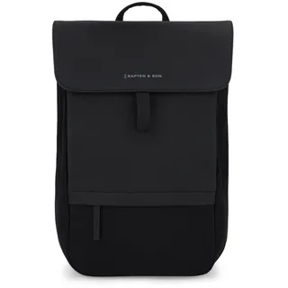 Kapten & Son Rucksack Fyn Classic All Black 11 L | Rucksack Damen & Herren | Tagesrucksack mit 14" Laptopfach | Backpack ideal für Uni, City, Arbeit, Reisen