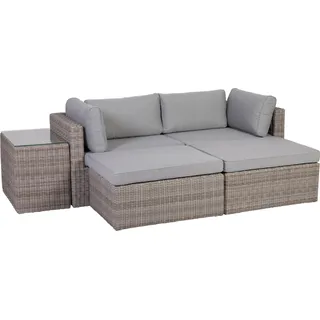 Greemotion Lounge-Möbel-Set 131847 Palma Rattan, grau, BxHxT ca. 93x65x71 cm - Grau