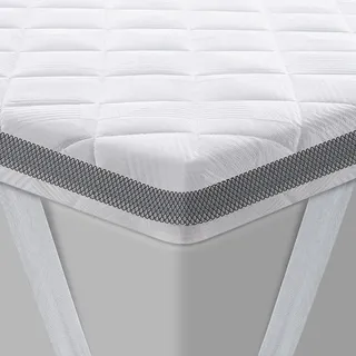 BedStory Gel Topper 100x200cm H3/H4 aus 7,5 cm Höhe Kaltschaumkern, atmungsaktive 3D-Netz Bezug, Bequeme Matratzentopper für Boxspringbett und unbequemem Betten Schlafsofa