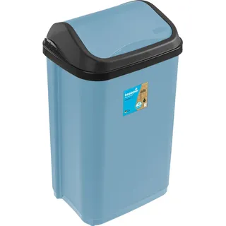 keeeper Mülleimer mit Schwingdeckel 25 l, 33,5 x 25,5 x 53,5 cm, Swantje, Blau (Nordic Blue) - Blau